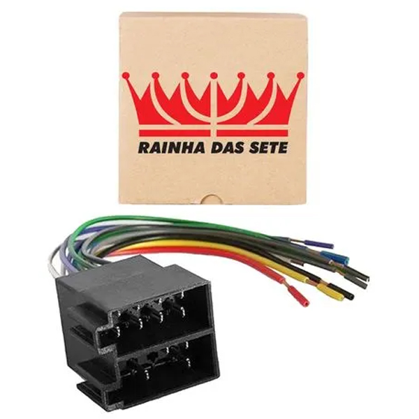 Chicote de Som Radio 16 Vias Universal 2.8mm 13 Fios Rainha das Sete 7616